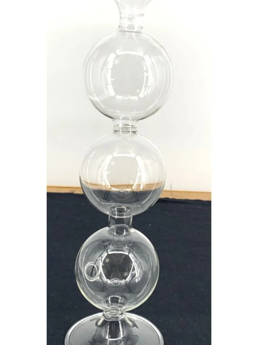 Bubble Vase Glass Stacked Bubble Bud Vase VTG MCM Propagation 13.5
